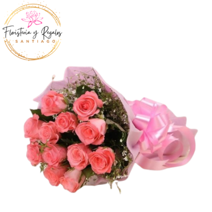 RAMO DE 18 ROSAS TIPO BOUQUET