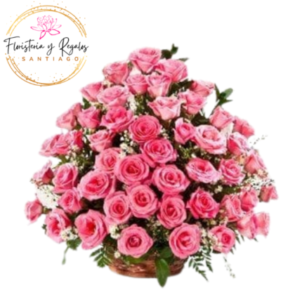 CANASTA DE 33 ROSAS
