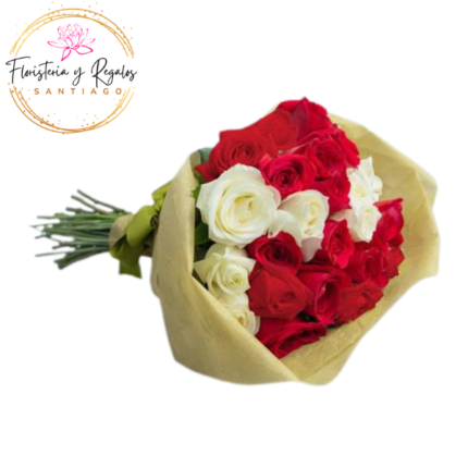 RAMO DE 20 ROSAS BICOLOR
