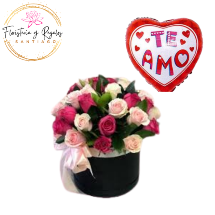 BOX DE 30 ROSAS + GLOBO