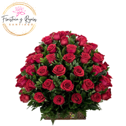 CANASTA DE 100 ROSAS