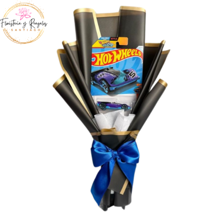 RAMO 1 ROSAS Y 1 AUTO HOT WHEELS